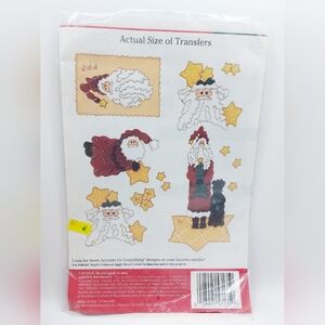 Vtg Plaid Rub on transfers #57135 Country‎ Santa (Open package)